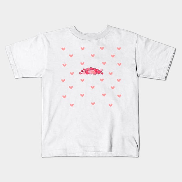 Heart shape pink Kids T-Shirt by sheelashop